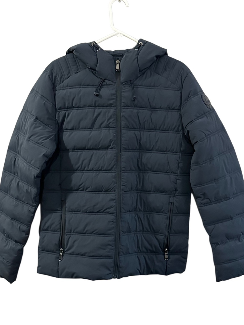 Pajar Canada Navy Hooded Puffer Jacket Small Water Repellent Insulated